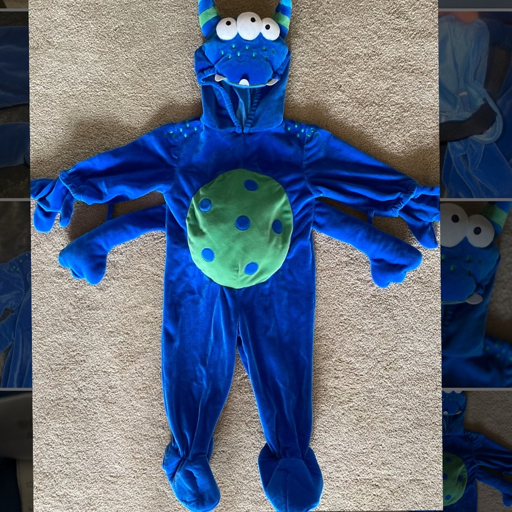 Miniwear Blue Monster Costume for Kids